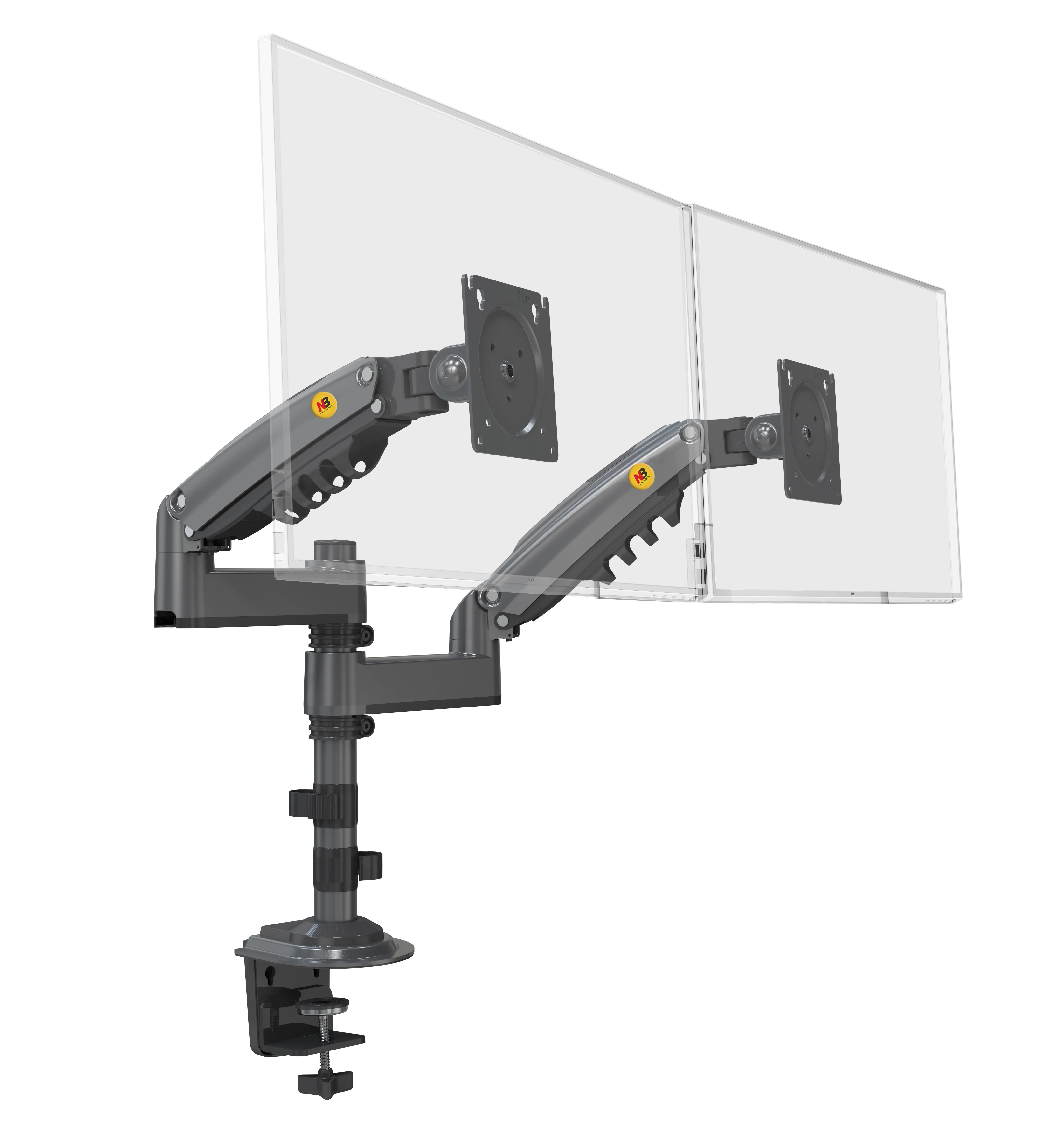 Dual monitor arm mount
